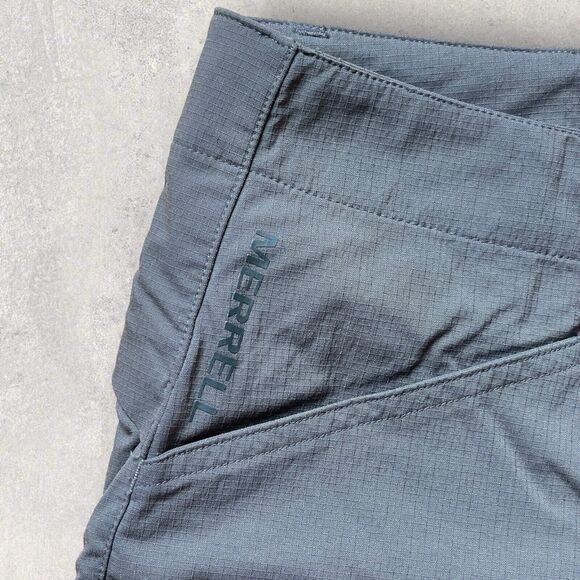 Merrell Shorts Women Size 14 Lightweight Outdoor Khaki Nylon Hiking Ripstop - Picture 5 of 8